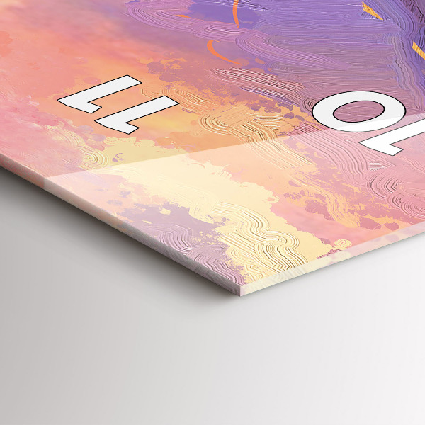 Vertikální nástěnné hodiny Krajina přírody a květin