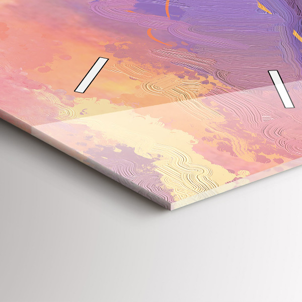 Vertikální nástěnné hodiny Krajina přírody a květin