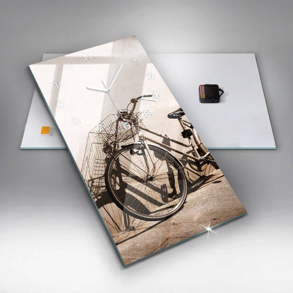 Vertikální skleněné hodiny Italské jízdní kolo