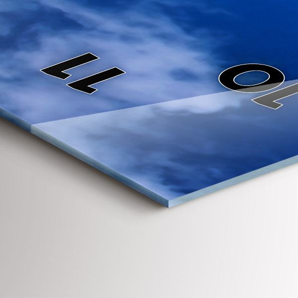 Vertikální skleněné hodiny Maják