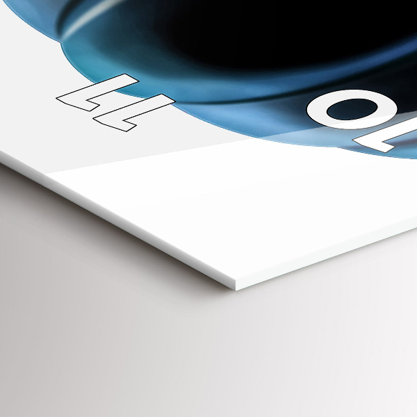 Vertikální skleněné hodiny Balón na obloze