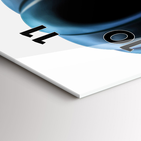 Vertikální skleněné hodiny Balón na obloze