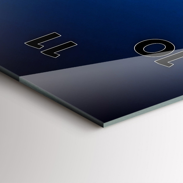 Vertikální skleněné hodiny Letadlo a mraky