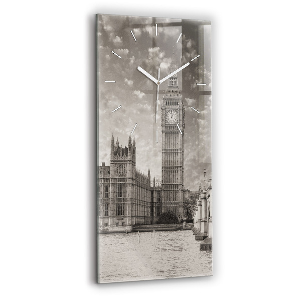 Vertikální skleněné hodiny Londýn Anglie Big Ben
