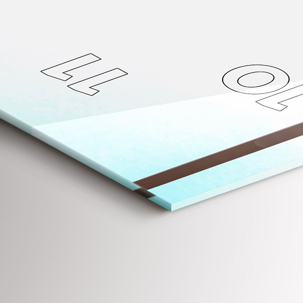 Vertikální skleněné hodiny Muž na letišti