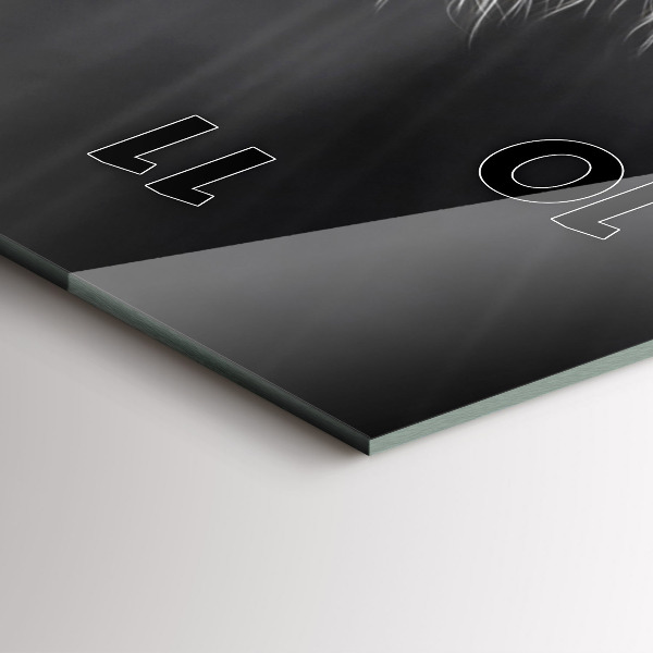 Vertikální skleněné hodiny Cválající kůň