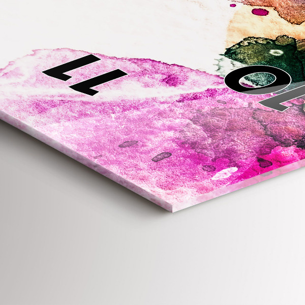 Vertikální skleněné hodiny Abstraktní tvář ženy