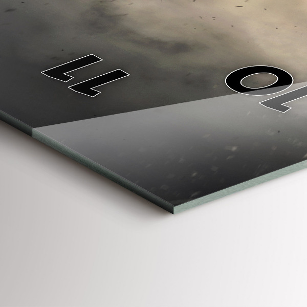 Vertikální skleněné hodiny Síla pěstí