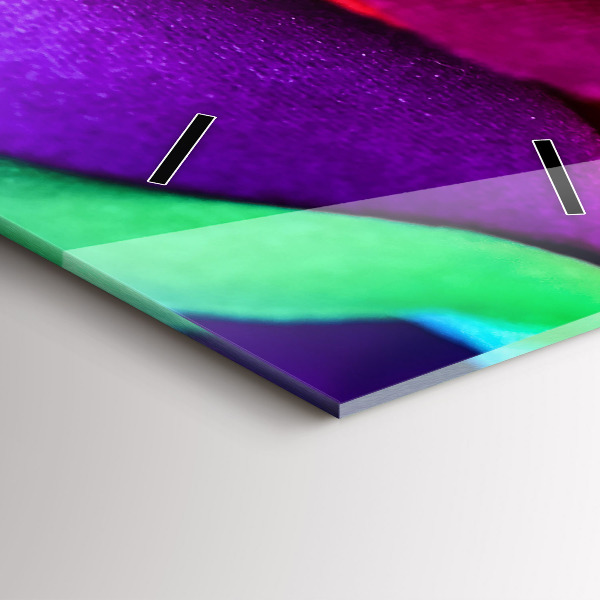 Vertikální skleněné hodiny Duhová růže