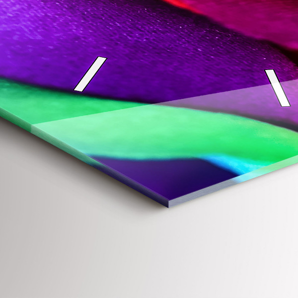 Vertikální skleněné hodiny Duhová růže