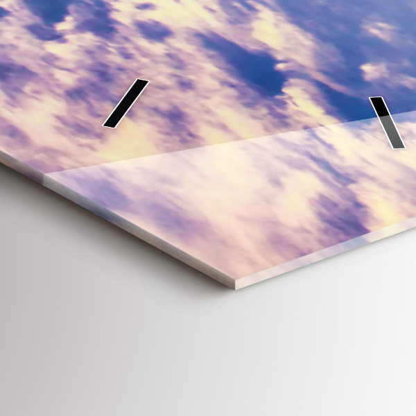 Vertikální skleněné hodiny Západ slunce New York