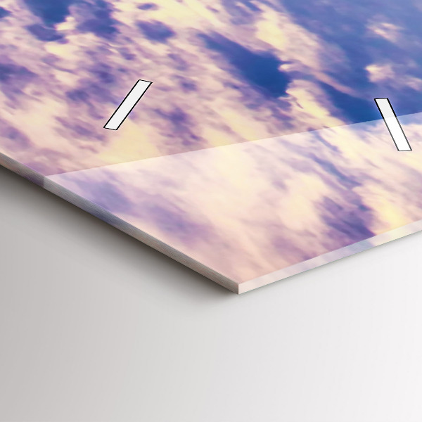 Vertikální skleněné hodiny Západ slunce New York