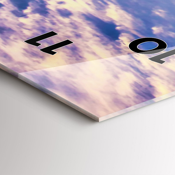 Vertikální skleněné hodiny Západ slunce New York