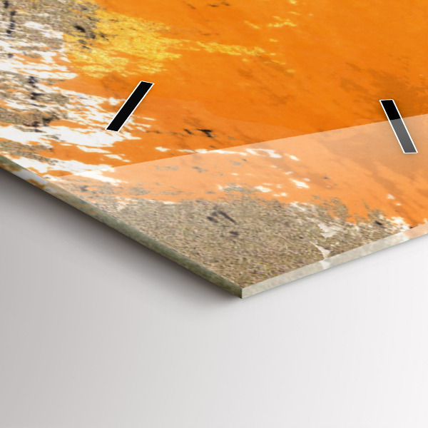 Vertikální skleněné hodiny Portrét ženy abstraktní