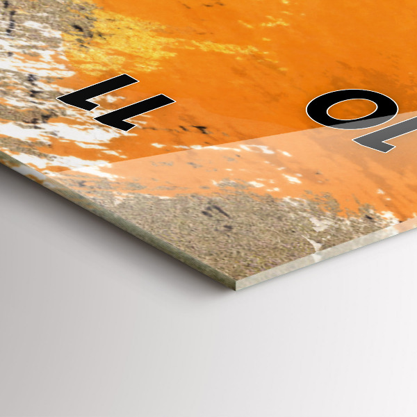 Vertikální skleněné hodiny Portrét ženy abstraktní