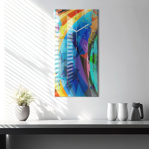 Vertikální skleněné hodiny Abstraktní pozadí