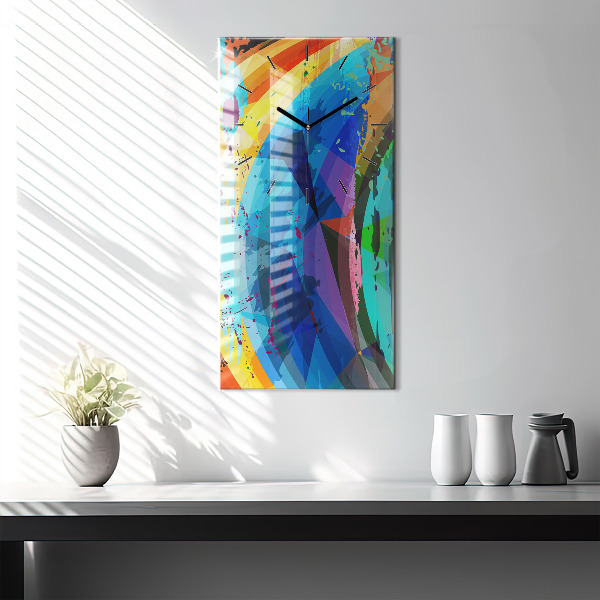 Vertikální skleněné hodiny Abstraktní pozadí