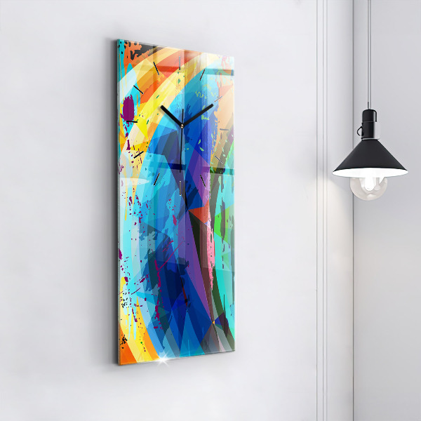 Vertikální skleněné hodiny Abstraktní pozadí