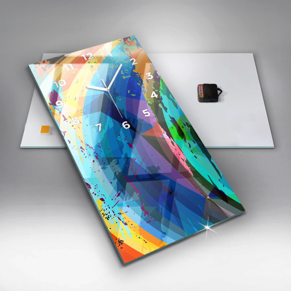 Vertikální skleněné hodiny Abstraktní pozadí