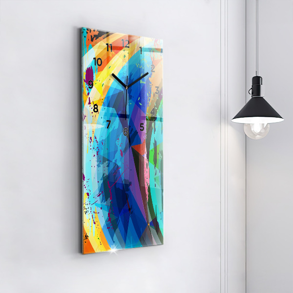 Vertikální skleněné hodiny Abstraktní pozadí