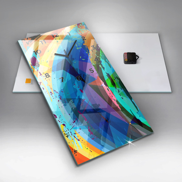 Vertikální skleněné hodiny Abstraktní pozadí