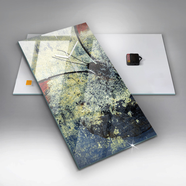 Vertikální skleněné hodiny Motýl ve stylu vintage