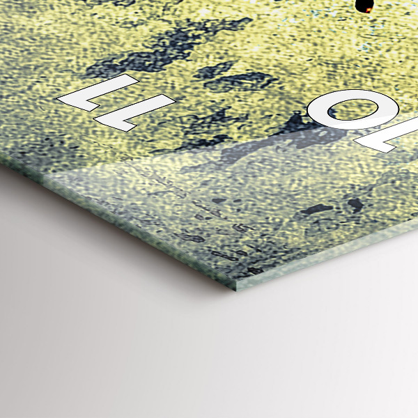 Vertikální skleněné hodiny Motýl ve stylu vintage