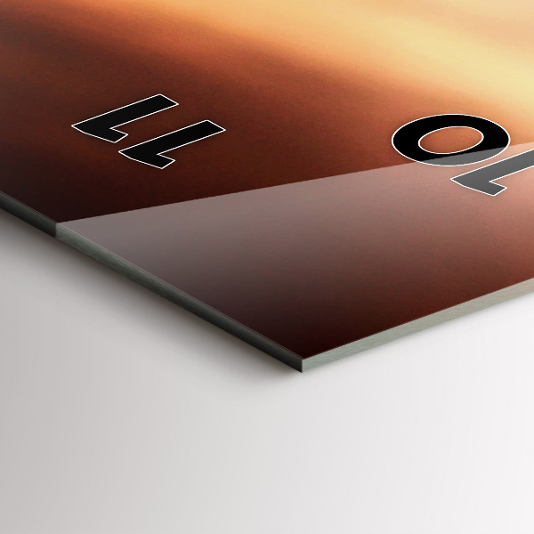 Vertikální skleněné hodiny Mušle na pláži