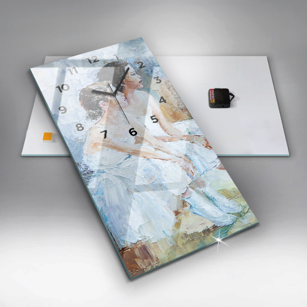 Vertikální skleněné hodiny Mladé baletky