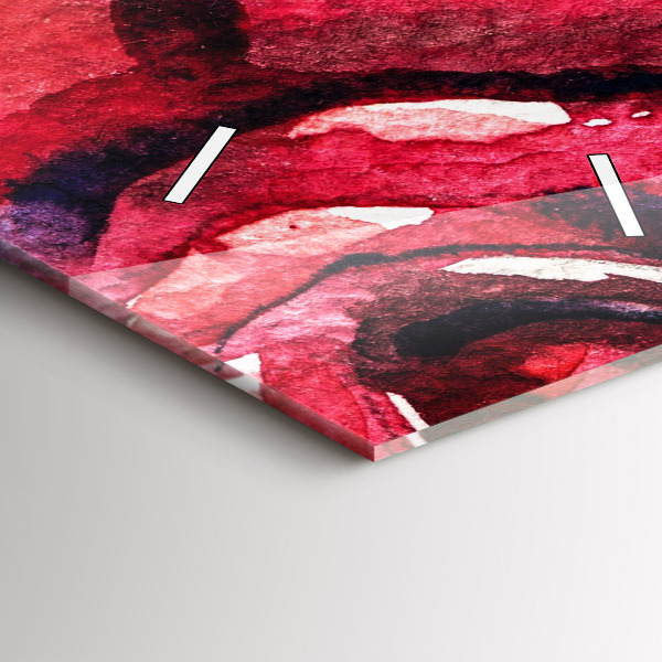 Vertikální skleněné hodiny Barevný portrét ženy