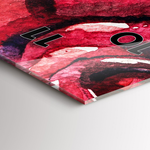 Vertikální skleněné hodiny Barevný portrét ženy