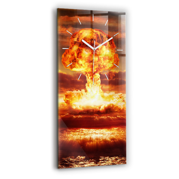 Vertikální skleněné hodiny Výbuch atomové bomby