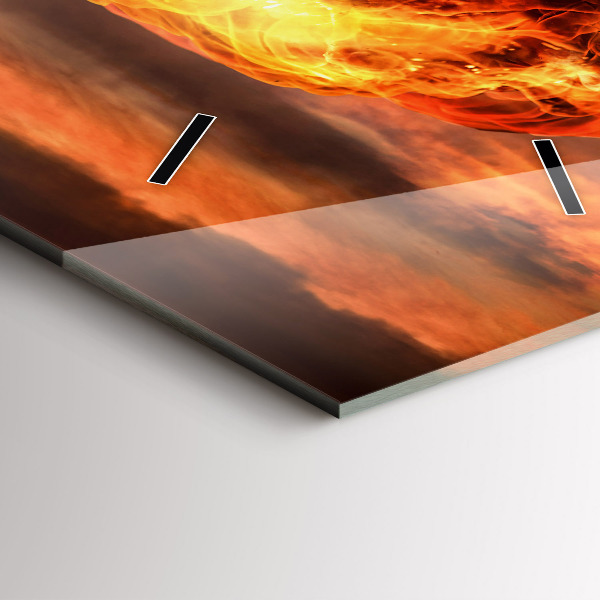 Vertikální skleněné hodiny Výbuch atomové bomby