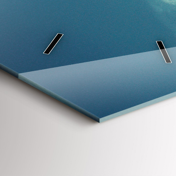 Vertikální skleněné hodiny Auto se surfovacím prknem