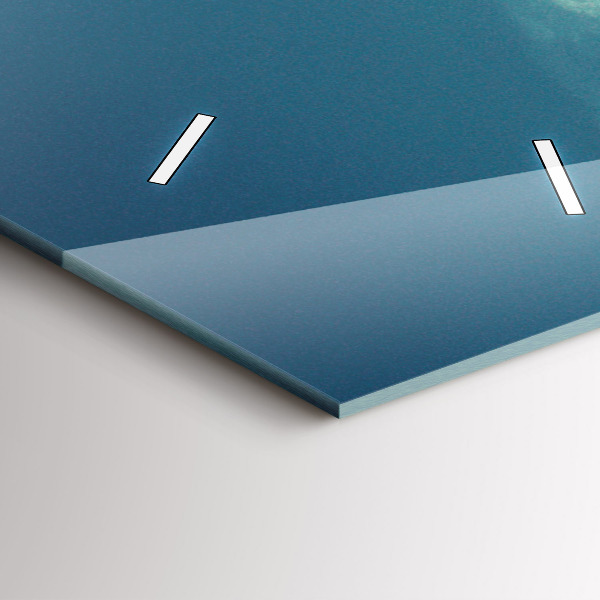 Vertikální skleněné hodiny Auto se surfovacím prknem