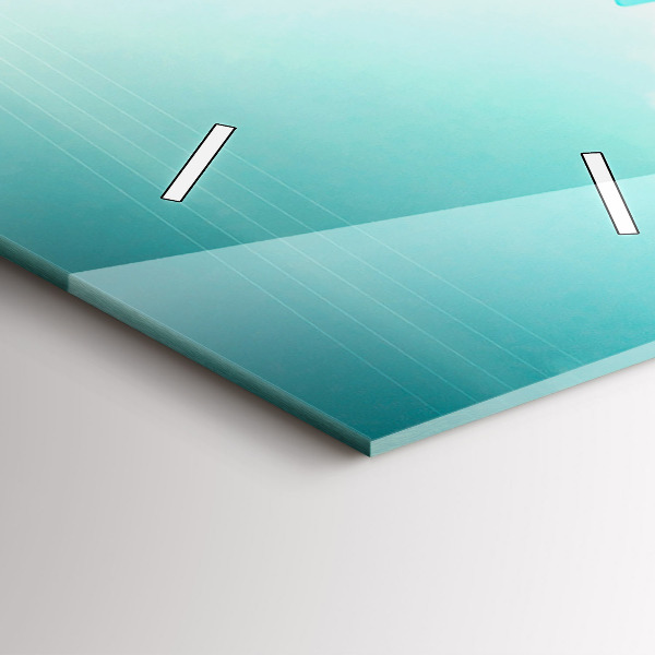 Vertikální skleněné hodiny Auto se surfovacím prknem