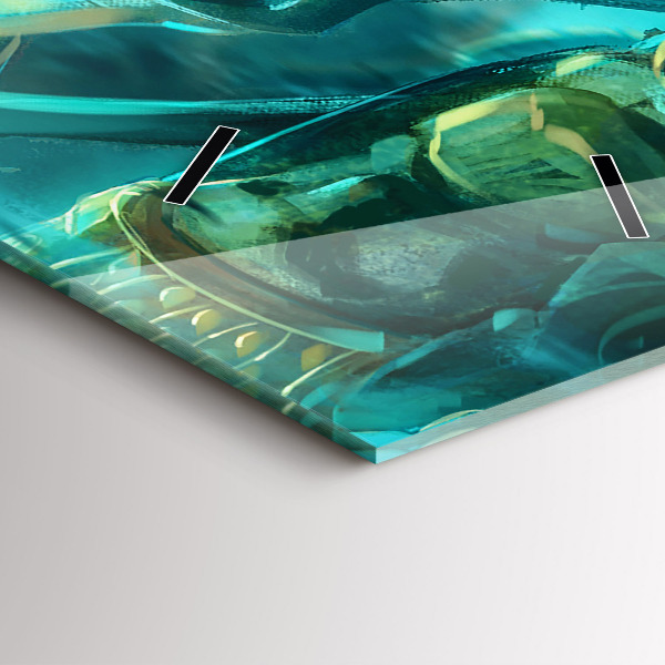 Vertikální skleněné hodiny Děti v lese