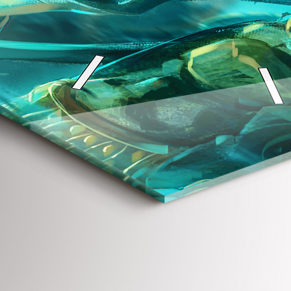 Vertikální skleněné hodiny Děti v lese