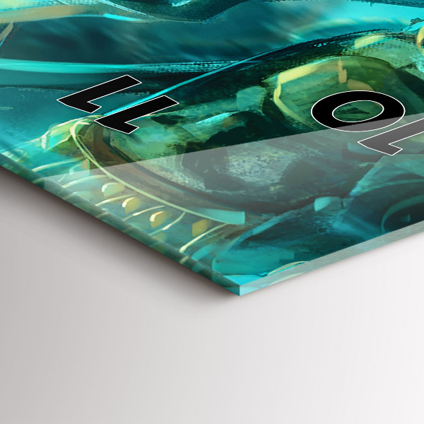 Vertikální skleněné hodiny Děti v lese