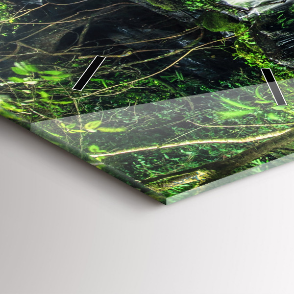 Vertikální skleněné hodiny Thajský vodopád