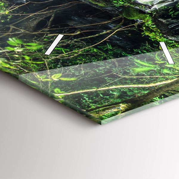 Vertikální skleněné hodiny Thajský vodopád