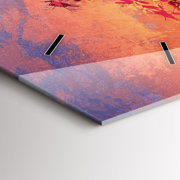 Vertikální skleněné hodiny Podzimní krajina