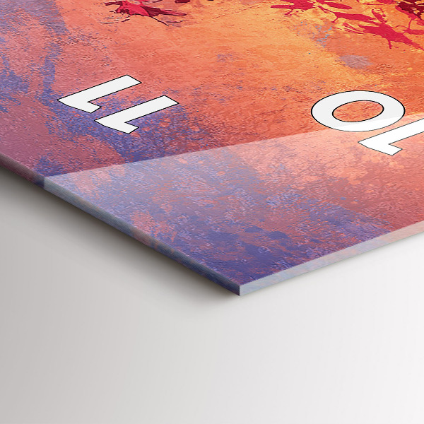 Vertikální skleněné hodiny Podzimní krajina