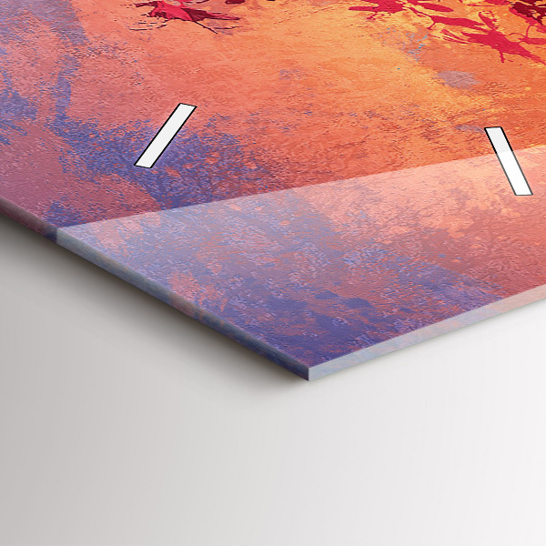 Vertikální skleněné hodiny Podzimní krajina