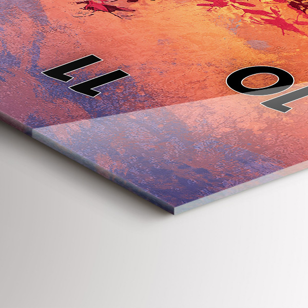 Vertikální skleněné hodiny Podzimní krajina