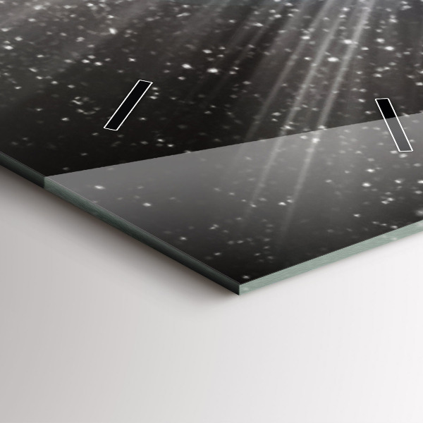 Vertikální skleněné hodiny Země Měsíc Slunce