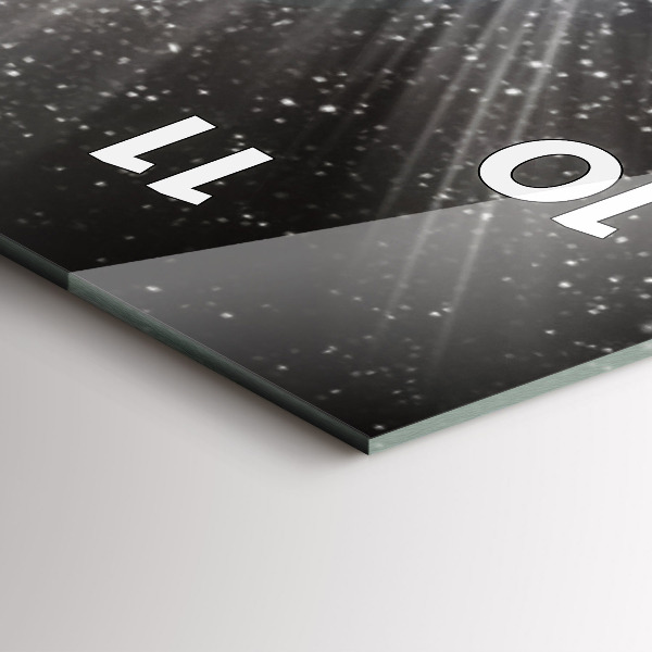 Vertikální skleněné hodiny Země Měsíc Slunce