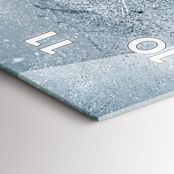 Vertikální skleněné hodiny Běžící muž