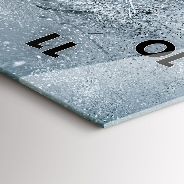 Vertikální skleněné hodiny Běžící muž