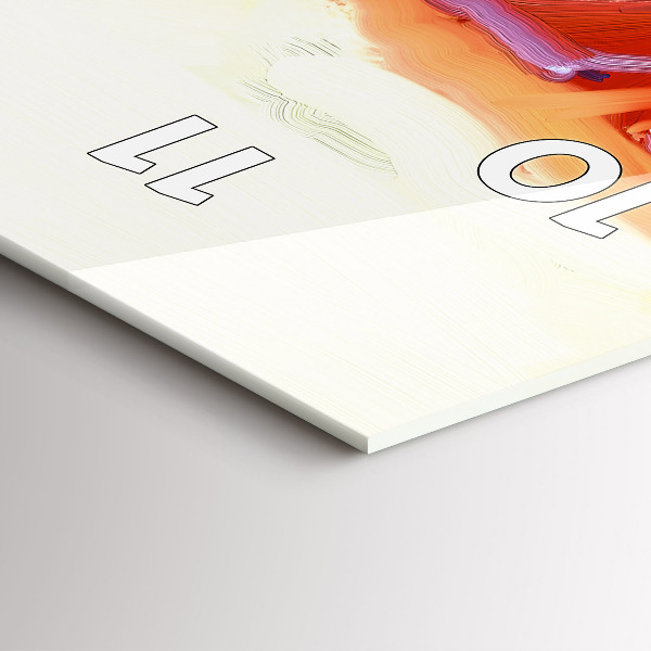 Vertikální skleněné hodiny Barevné máky